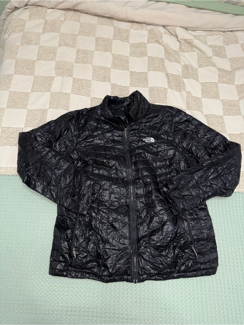 The North Face Women's Black Thermoball Quilted Packable Puffer Jacket size XL